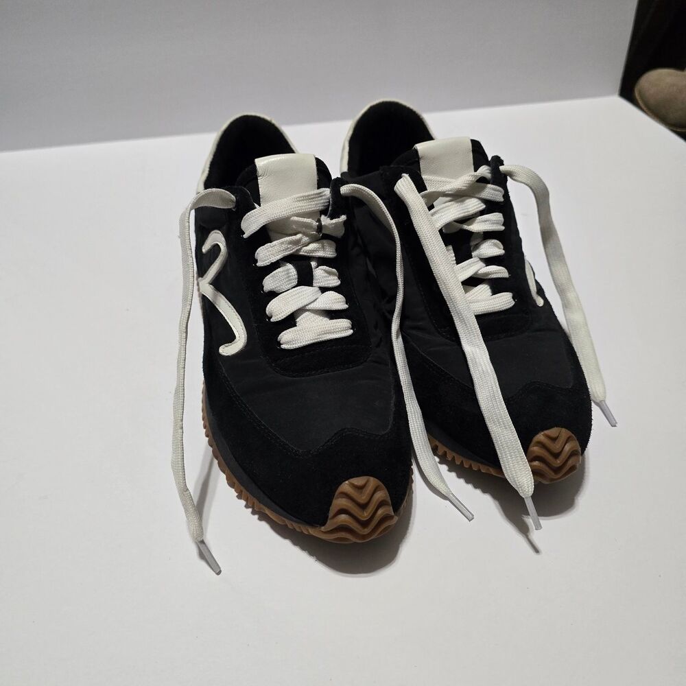 VANELI SPORT Queen Sneaker Athletic Shoes Women's Black White Gum US 8.5 M Suede